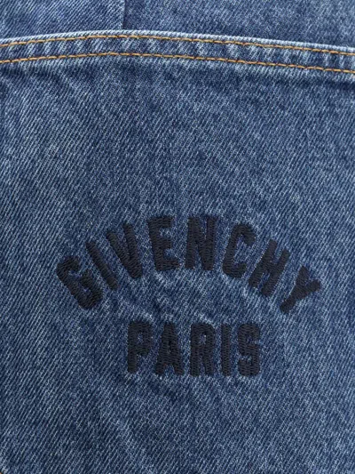 Givenchy Patch-pocket Denim Skirt In Blue