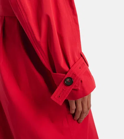 Totême Womens Poppy Light Spring Belted Cotton-poplin Trench Coat In Red