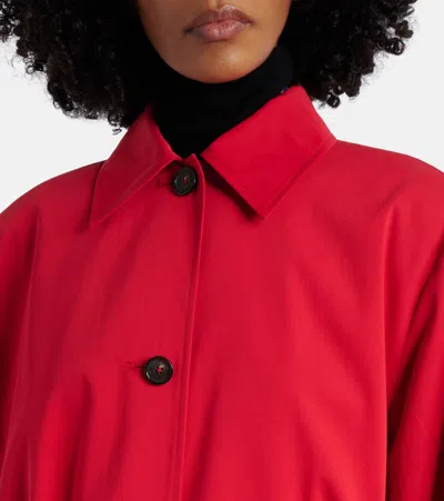 Totême Womens Poppy Light Spring Belted Cotton-poplin Trench Coat In Red