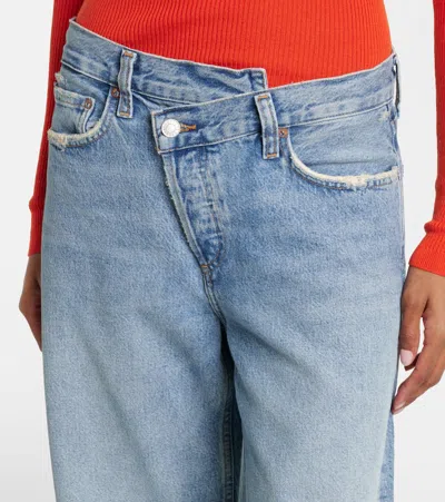 Agolde Conclusion Blue Regenerated Cotton Arc Criss Cross Jeans