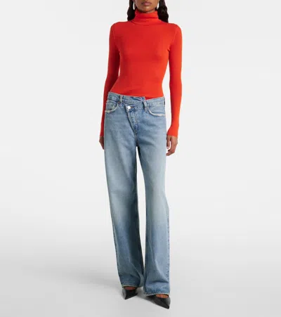 Agolde Conclusion Blue Regenerated Cotton Arc Criss Cross Jeans