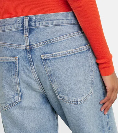 Agolde Conclusion Blue Regenerated Cotton Arc Criss Cross Jeans