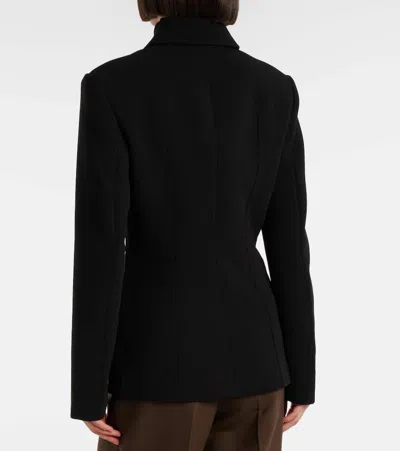 Totême Cinched Collared Jacket In Black