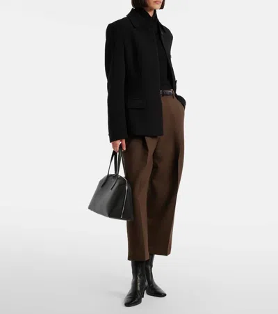 Totême Cinched Collared Jacket In Black