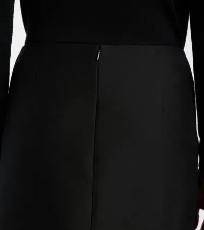 Totême Womens Black Petal High-waist Wool And Silk Midi Skirt In Black