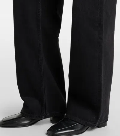 Agolde Arc Criss Cross Asymmetric Straight-leg Jeans In Black
