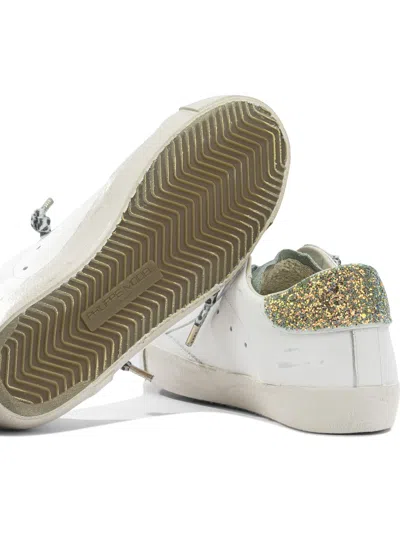 Philippe Model Sneakers Slip On Contrast Panel Glitter Heel In White