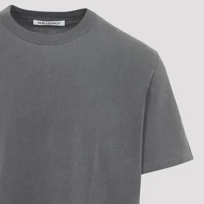 Our Legacy Mens Worn Black Boxy Short-sleeve Cotton-jersey T-shirt In Gray