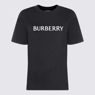 Burberry Women Cotton T-shirt With Logo In Black