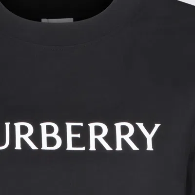 Burberry Women Cotton T-shirt With Logo In Black