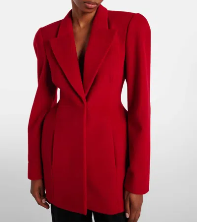 Magda Butrym Wool Blazer In Red