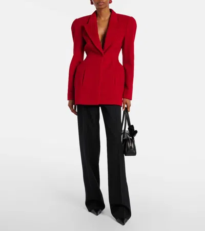 Magda Butrym Wool Blazer In Red