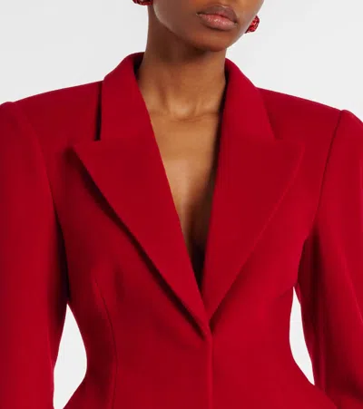 Magda Butrym Wool Blazer In Red