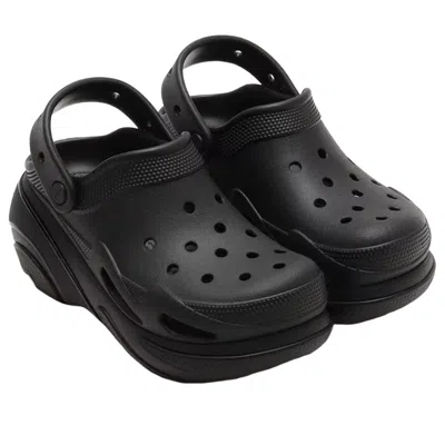 Crocs Black Bubble Crush Clogs In Black
