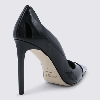 Jimmy Choo Brigitte Black Pumps With Thin Heel In Shiny Leather Woman