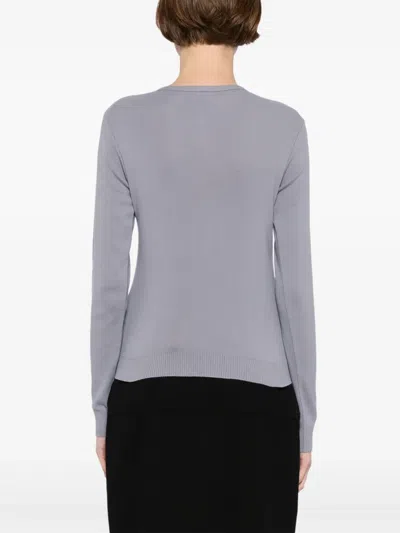 Agnès B. Round Neck Cardigans In Blue