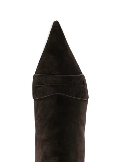 Tom Ford Pointed Toe Boots In Brown