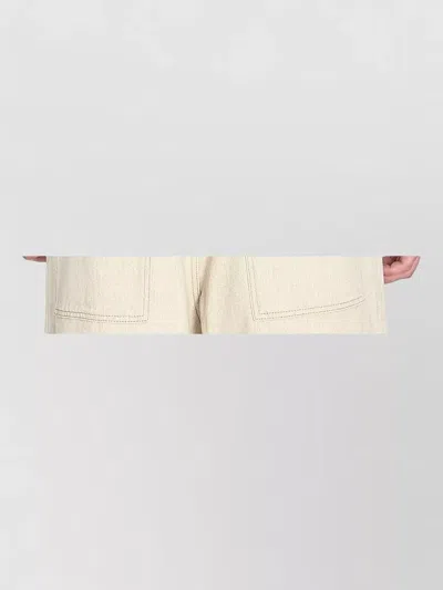 Lemaire Short-sleeved Boxy T-shirt In Heavy Jersey In Brown