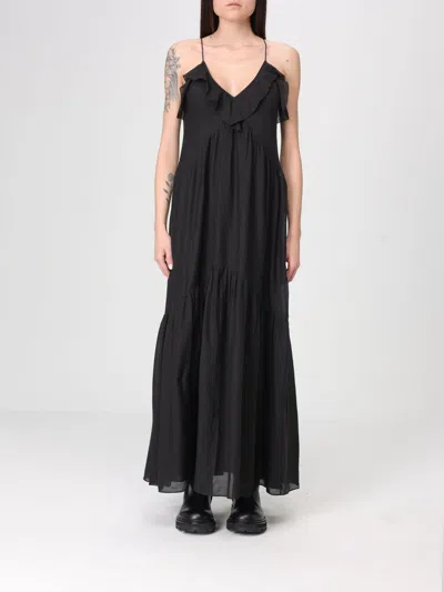 Isabel Marant Étoile Vasma Black Cotton Blend Dress In Black