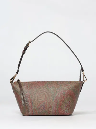 Etro Trapezoidal Shoulder Bag Shoulder Bags Brown In Brown