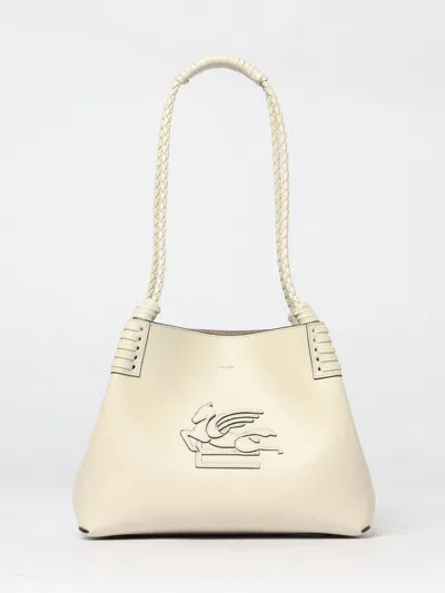 Etro Braided Handle Structured Shoulder Bag In White