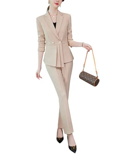 Bossy Chic 2pc Blazer & Pant Set In White