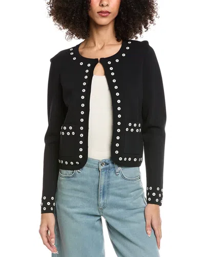 Rag & Bone Melo Embellished Cardigan In Black