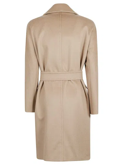 Max Mara Belted Virgin-wool Coat In Neutral