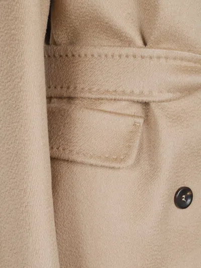 Max Mara Belted Virgin-wool Coat In Neutral
