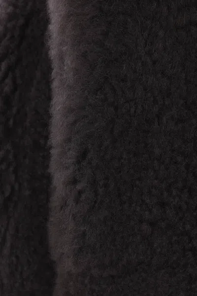 Max Mara Shearling Jacket In Black