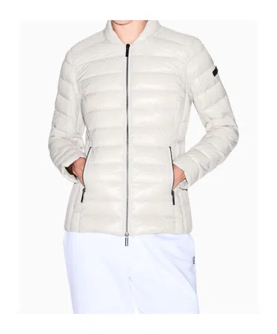 Armani Exchange Packable Quilted Down Jacket In White