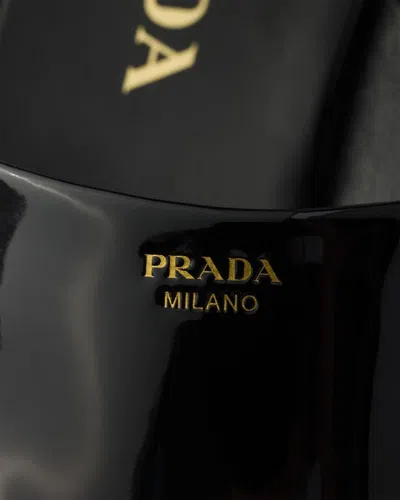Prada Wedge Flip-flops In Black