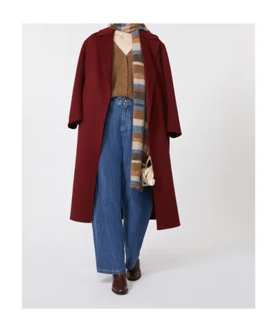 Max Mara Ludmilla Belted Cashmere Coat In Red