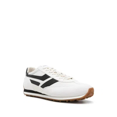 Tom Ford Low-profile White Sneakers With Black Leather Accents In White