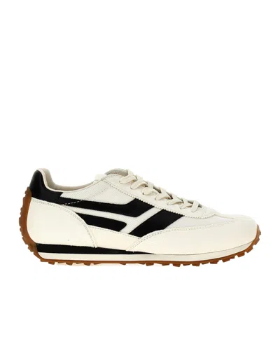Tom Ford Low-profile White Sneakers With Black Leather Accents In White