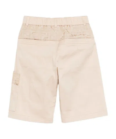 Fendi Patch Shorts In White