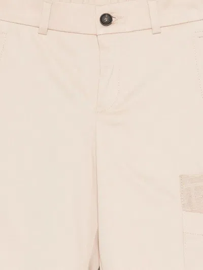 Fendi Patch Shorts In White