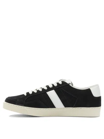 Tom Ford Blake Sneakers Suede Upper Contrast Stripe Rubber Sole In Black