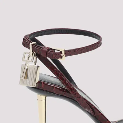 Tom Ford Padlock 90 Python Print Leather Sandals In Brown