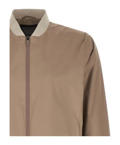 Herno Functional Bomber Jacket In Neutral
