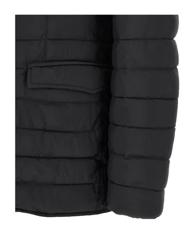Herno Quilted Down Jacket Casual Jackets And Parka Blue In Black