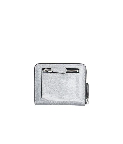 Marc Jacobs Logo Wallet In Silver