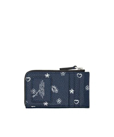 Marc Jacobs Logo Wallet In Blue