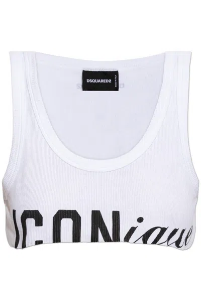 Dsquared2 Logo Top In White
