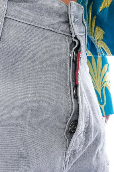 Dsquared2 Boston Belt Loop Jeans In Gray