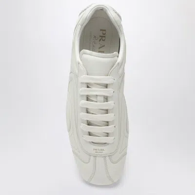 Prada Mens Neutral Montecarlo Re-edition 2005 Antiqued Leather Low-top Trainers Eur 42.5 / 8.5 Uk