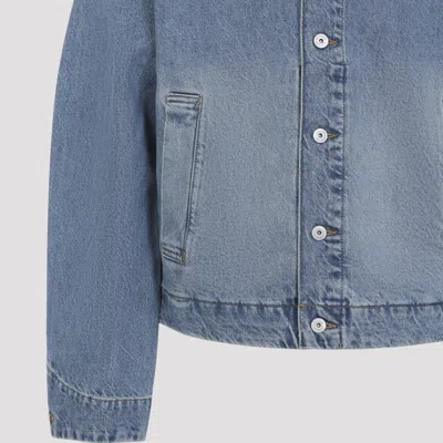 Jacquemus Denim Mirada Jacket Collared Front Pockets In Blue