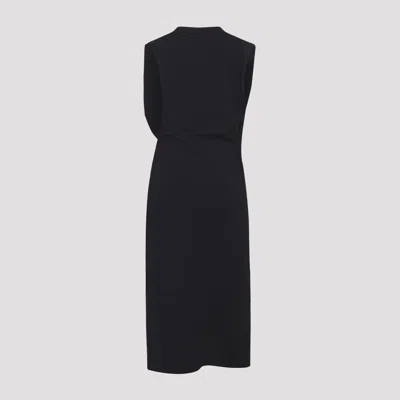 Jacquemus The Drap Midi Dress Women In Black