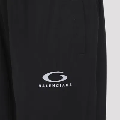 Balenciaga Track Pants With Embroidered-logo In Black