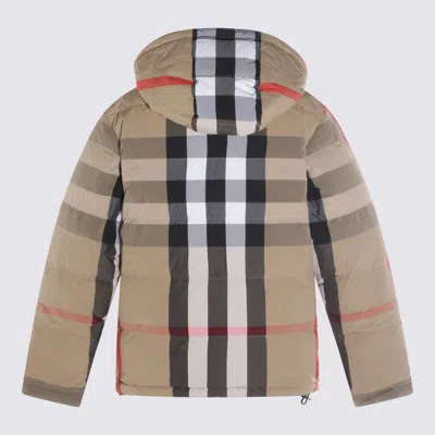 Burberry Kids Reversible Check Puffer Jacket In Brown